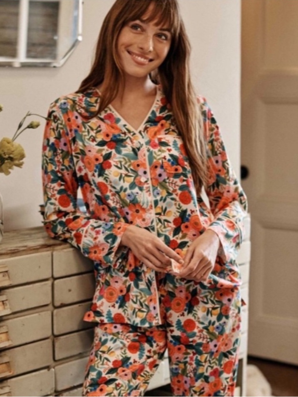 Summersalt x Rifle Paper Company Garden Party Cloud 9 Pajama Set • Small